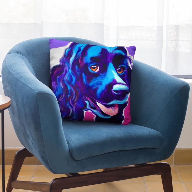 Cocker Spaniel Dixie Throw Pillow By Dawgart - All About Vibe