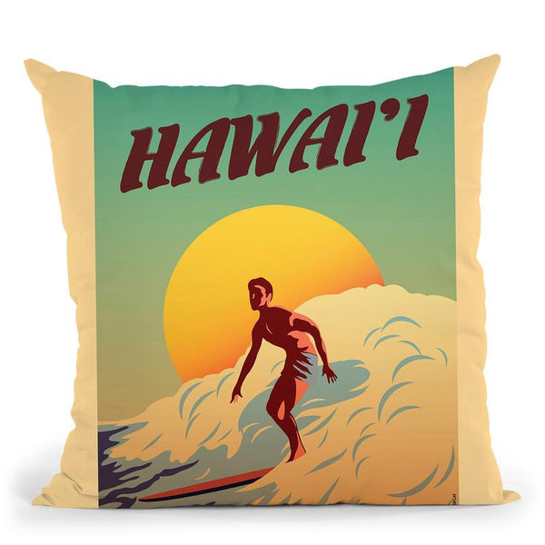 Hawaii Throw Pillow By American Flat - All About Vibe