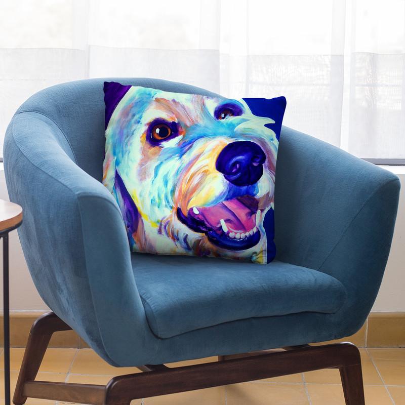 Goldendoodle Penny Throw Pillow By Dawgart - All About Vibe