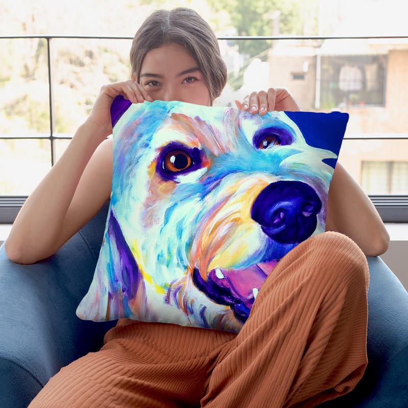 Goldendoodle Penny Throw Pillow By Dawgart - All About Vibe