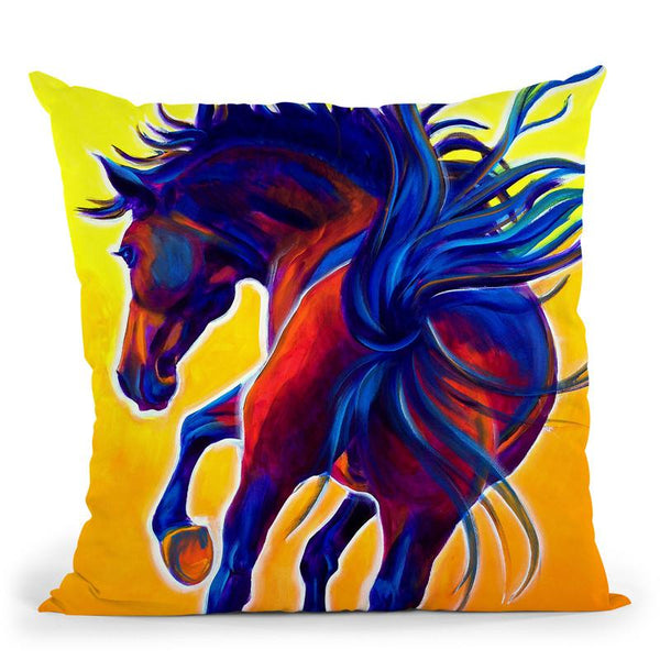 Horse Kick Up Your Heels Throw Pillow By Dawgart - All About Vibe