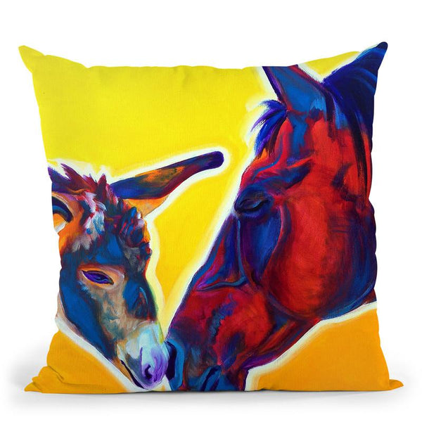 Horse Little Sister Throw Pillow By Dawgart - All About Vibe