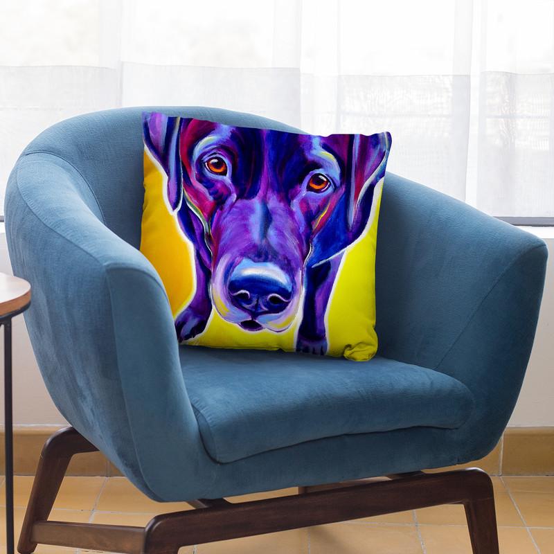 Lab Messier Throw Pillow By Dawgart - All About Vibe