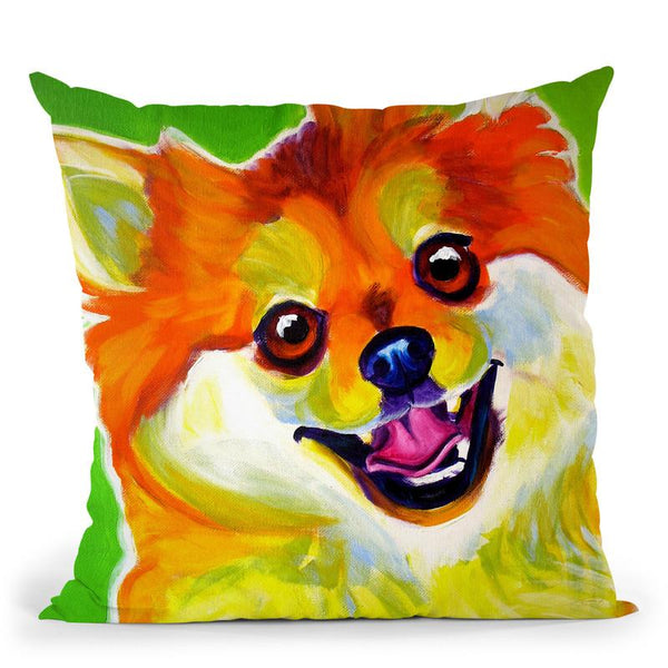 Pomeranian Tiger Throw Pillow By Dawgart - All About Vibe