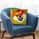 Pomeranian Tiger Throw Pillow By Dawgart - All About Vibe