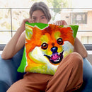 Pomeranian Tiger Throw Pillow By Dawgart - All About Vibe