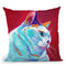 Cat - Pixie Girl Throw Pillow By Dawgart - All About Vibe