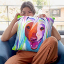 Chinese Crested - Grin Throw Pillow By Dawgart - All About Vibe