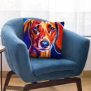Dachshund - Bubbs Throw Pillow By Dawgart - All About Vibe