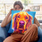 Golden - Macie Throw Pillow By Dawgart - All About Vibe