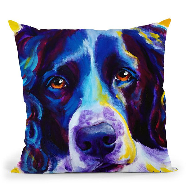 English Springer Spaniel Emma Throw Pillow By Dawgart - All About Vibe
