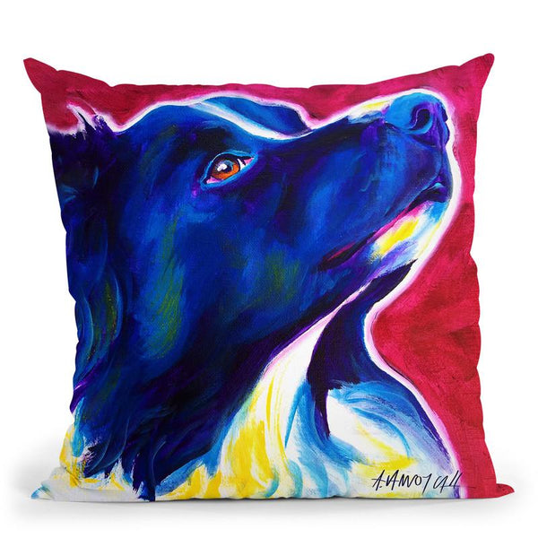 Border Collie - Bright Future Throw Pillow By Dawgart - All About Vibe