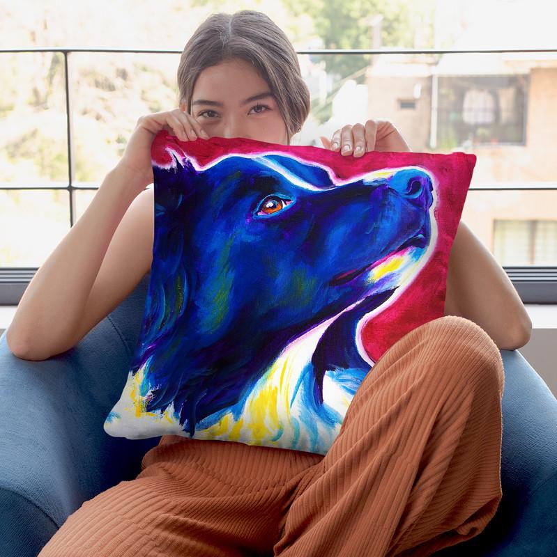 Border Collie - Bright Future Throw Pillow By Dawgart - All About Vibe