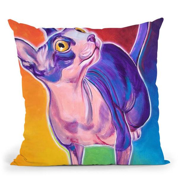 Cat - Bree Throw Pillow By Dawgart - All About Vibe