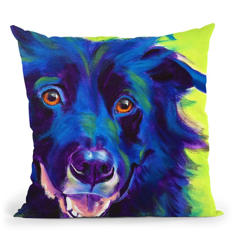 Border Collie - Viktor Throw Pillow By Dawgart - All About Vibe