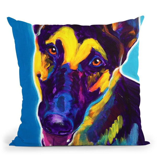 Germanepherd - Ajax Throw Pillow By Dawgart - All About Vibe