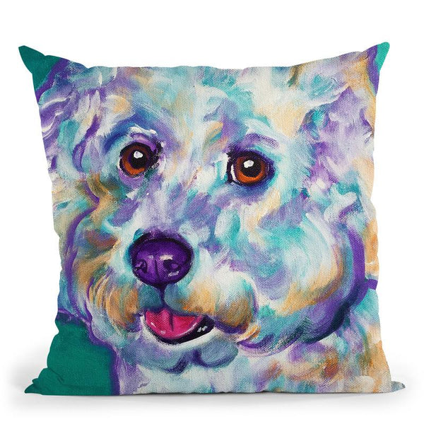 Bichon - Ruben Throw Pillow By Dawgart - All About Vibe