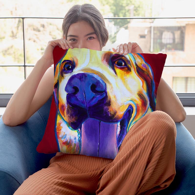 Lab - Mozart Throw Pillow By Dawgart - All About Vibe