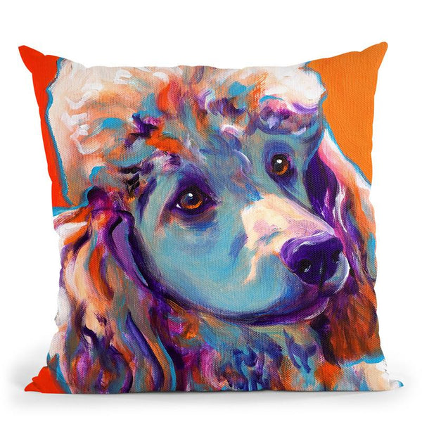 Poodle - Bonnie Throw Pillow By Dawgart - All About Vibe