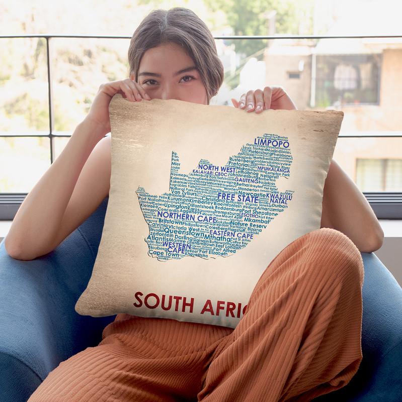 South Africa Throw Pillow By American Flat - All About Vibe