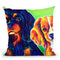 Saffy And Duck Throw Pillow By Dawgart - All About Vibe