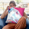 Bull Terrier - Bubble Gum Throw Pillow By Dawgart - All About Vibe