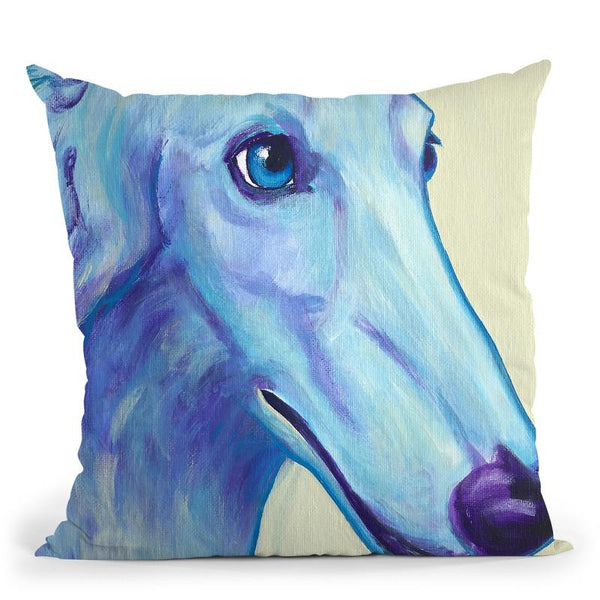 Baby Blue Borzoi Throw Pillow By Dawgart - All About Vibe