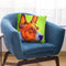 Basenji Burnt Orange Throw Pillow By Dawgart - All About Vibe