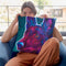 Belgian Malinois Burgundy Throw Pillow By Dawgart - All About Vibe
