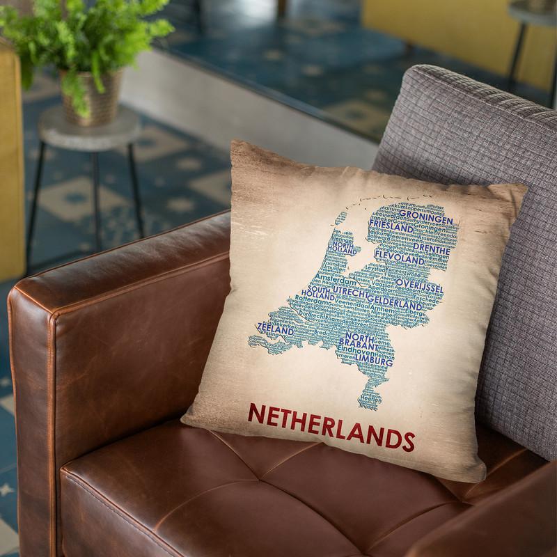 Netherlands Throw Pillow By American Flat - All About Vibe