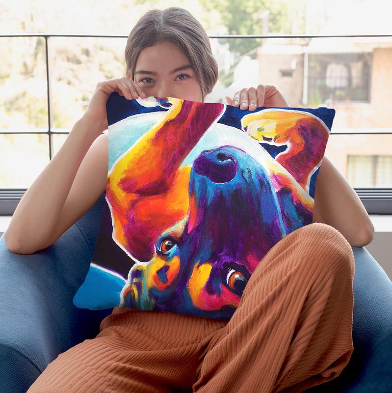 Beagle - Roxy Throw Pillow By Dawgart - All About Vibe