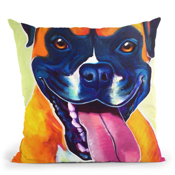 Boxer - Bear Throw Pillow By Dawgart - All About Vibe