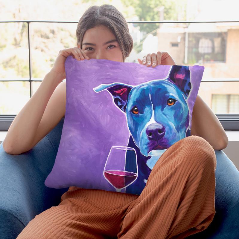 Shakti With Wine Throw Pillow By Dawgart - All About Vibe