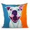 Pit Bull - Angel Throw Pillow By Dawgart - All About Vibe