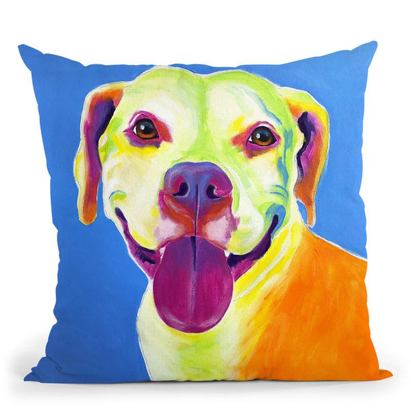 Pit Bull - Daisy Throw Pillow By Dawgart - All About Vibe