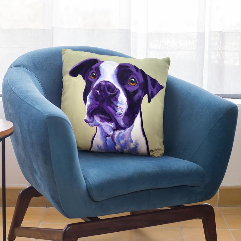 Pit Bull - David Throw Pillow By Dawgart - All About Vibe
