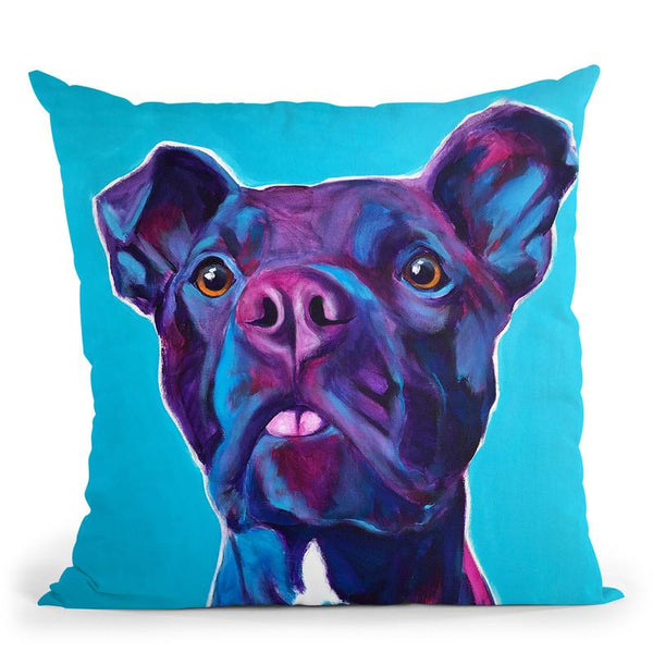 Pit Bull - Neko Throw Pillow By Dawgart - All About Vibe
