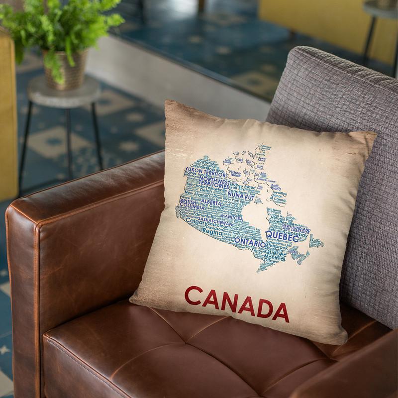 Canada Throw Pillow By American Flat - All About Vibe