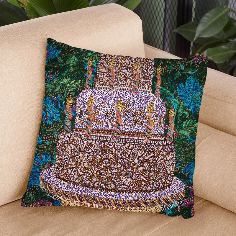 Birthday Cake Throw Pillow By Erika Pochybova - All About Vibe