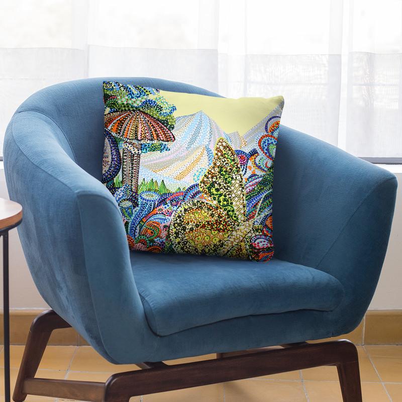 Blissful Throw Pillow By Erika Pochybova - All About Vibe