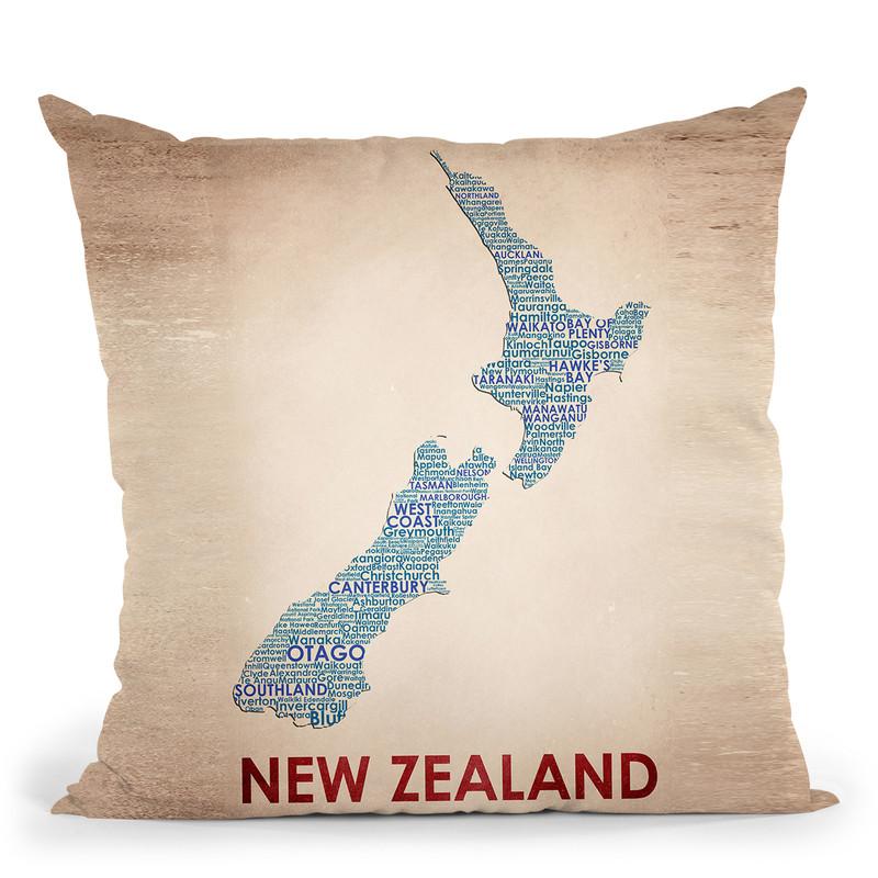 New Zealand Throw Pillow By American Flat - All About Vibe