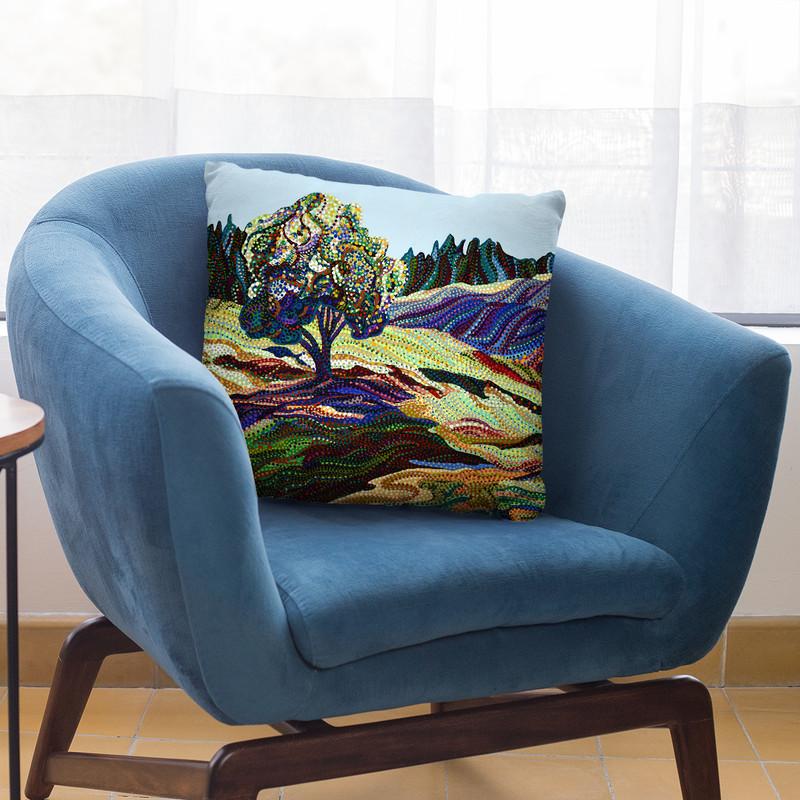 Greengrass Throw Pillow By Erika Pochybova - All About Vibe