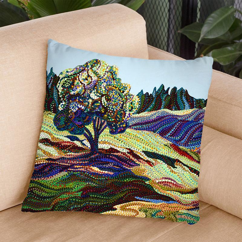 Greengrass Throw Pillow By Erika Pochybova - All About Vibe