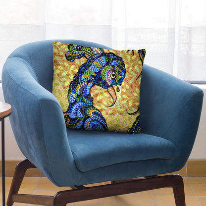 Peacockhead Throw Pillow By Erika Pochybova - All About Vibe