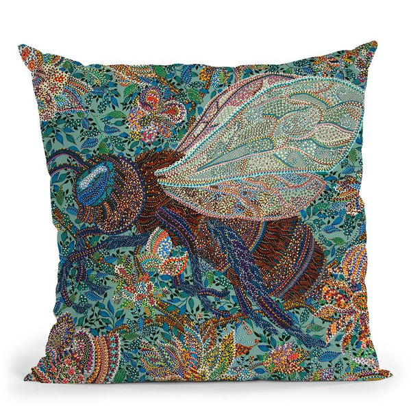 Pollination Throw Pillow By Erika Pochybova - All About Vibe