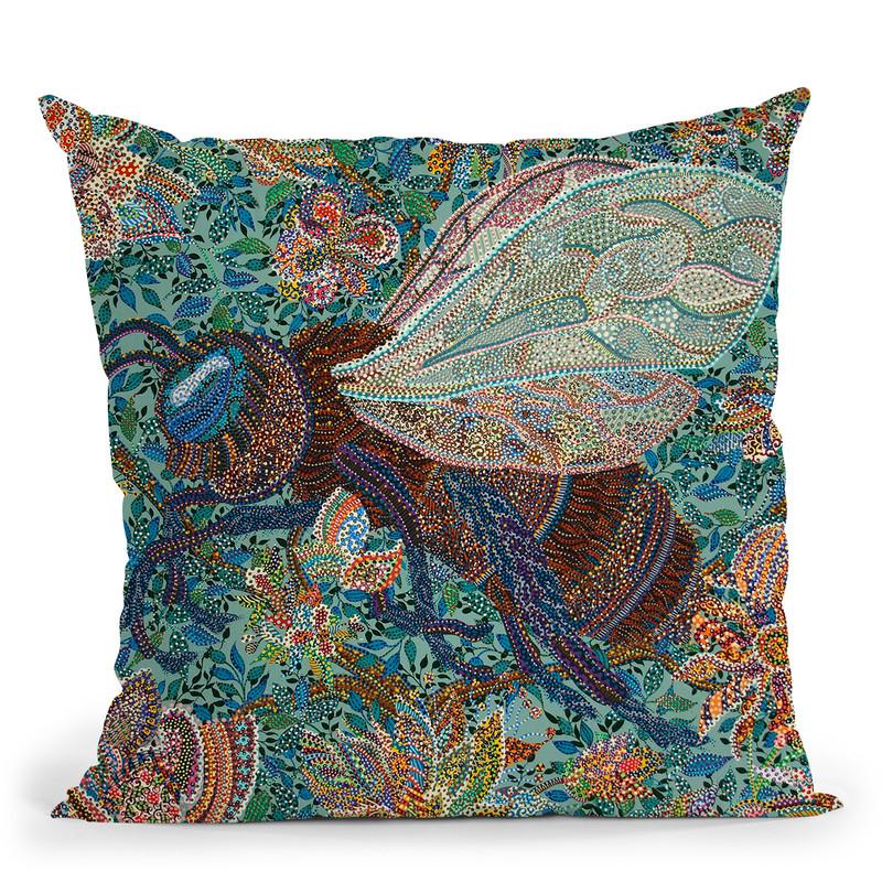 Pollination Throw Pillow By Erika Pochybova - All About Vibe