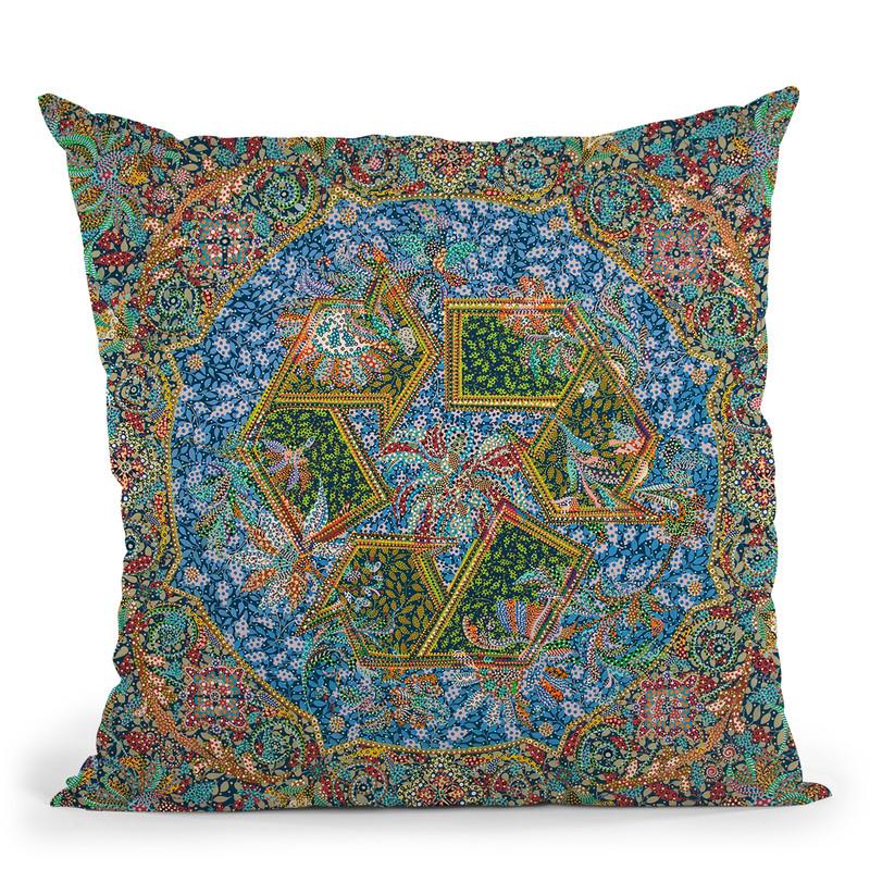 Recycle Throw Pillow By Erika Pochybova - All About Vibe