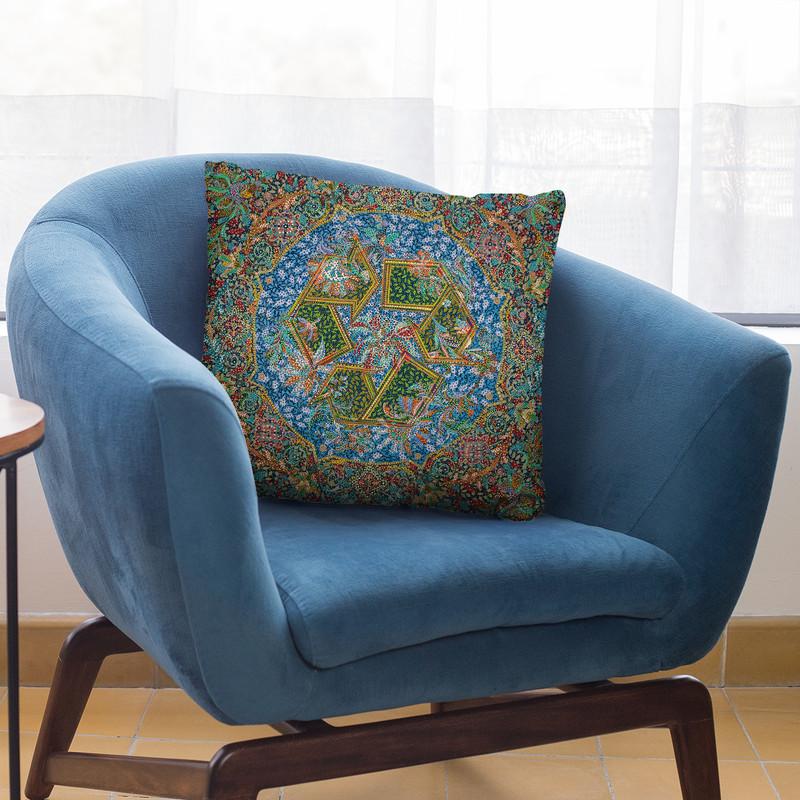 Recycle Throw Pillow By Erika Pochybova - All About Vibe