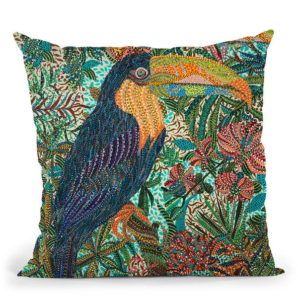 Toucan Throw Pillow By Erika Pochybova - All About Vibe