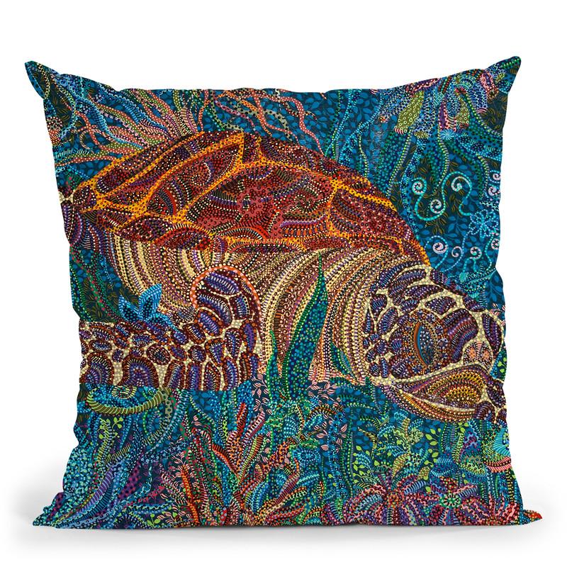 Turtle Throw Pillow By Erika Pochybova - All About Vibe